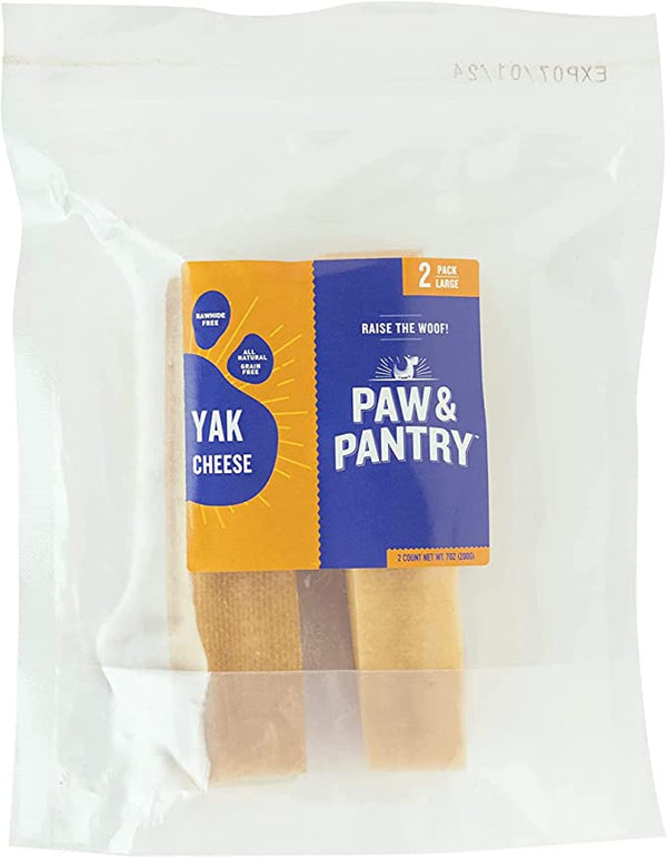 Yak Cheese Sticks Long Lasting Dog Chews Himalayan Golden Yak Cheese Large for Aggressive Chewers 2pk 7oz For Large Dogs