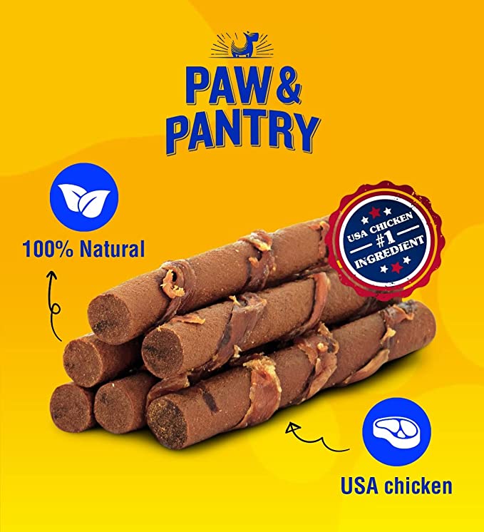 USA Sourced Chicken-Wrapped Sticks Rawhide-Free For Small Dogs and Medium Dogs 5" 1pck