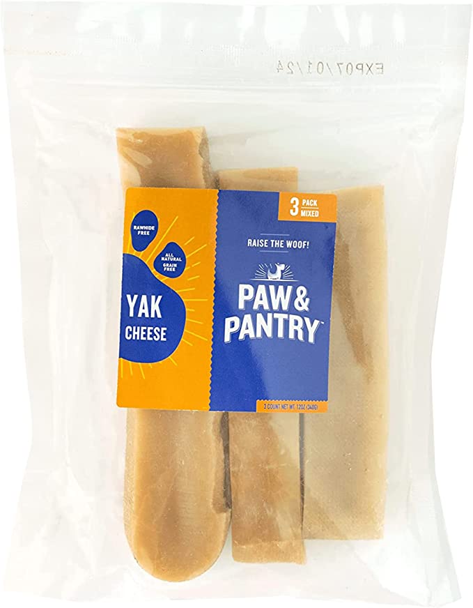 Yak Cheese Sticks Long Lasting Dog Chews Himalayan Golden Yak Cheese for Small Medium Dogs Aggressive Chewers (Medium / Large / XL Yak Cheese Mix bag 12oz)