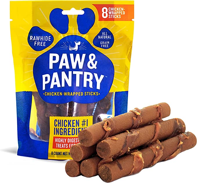 USA Sourced Chicken-Wrapped Sticks Rawhide-Free For Small Dogs and Medium Dogs 5" 1pck