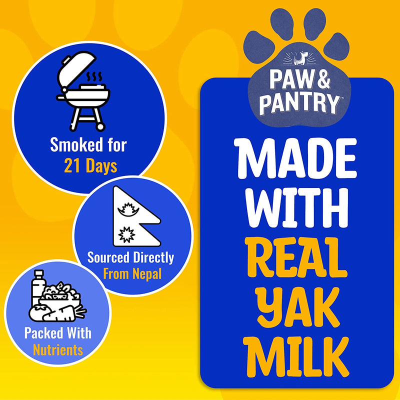Yak Cheese Sticks Long Lasting Dog Chews Himalayan Golden Yak Cheese for Small Medium Dogs Aggressive Chewers (Medium / Large / XL Yak Cheese Mix bag 12oz)